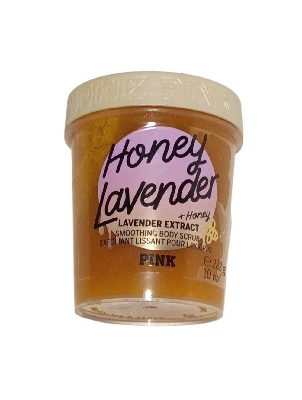 VS PINK Limited Edition Honey Lavender Smoothing Body Scrub Wash 10 Oz NEW